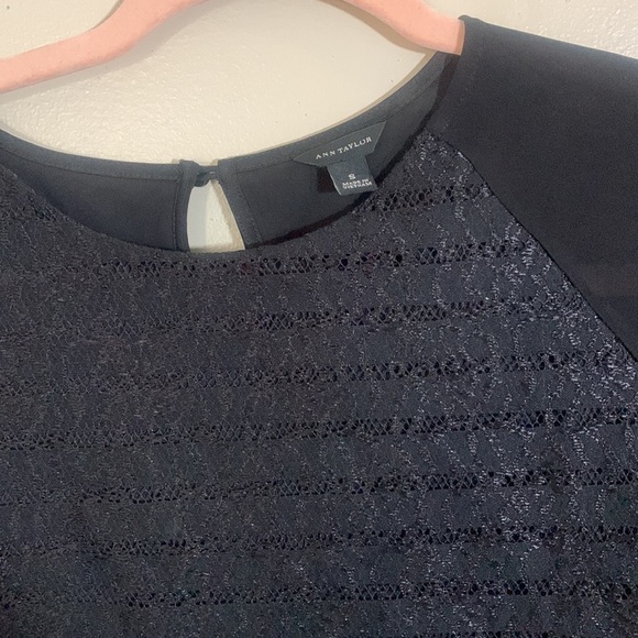 Ann Taylor Black Lace Top | Small - Picture 3 of 4